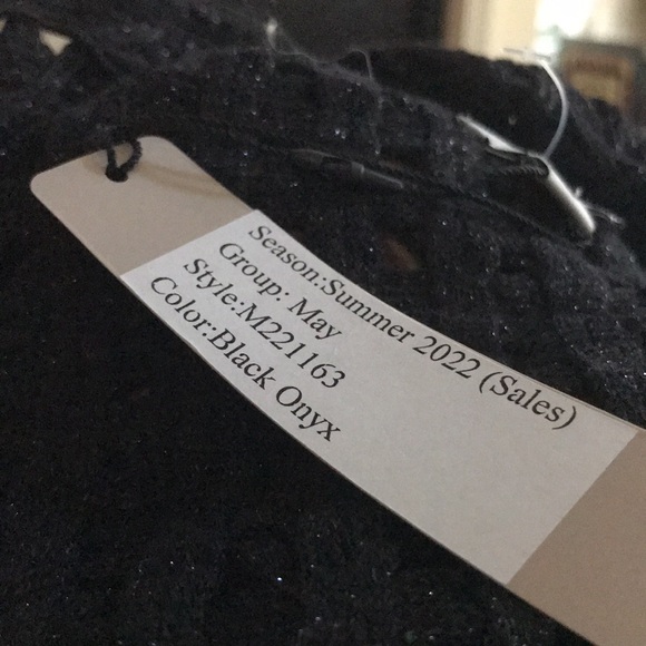 Nic and Zoe NWT black metallic knit lace jacket size M - Picture 7 of 7